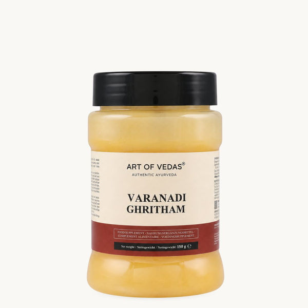 Art of Vedas Varanadi Ghritham, klasyczne ajurwedyjskie ghee: Shatavari, Haritaki. Słoik 150 g